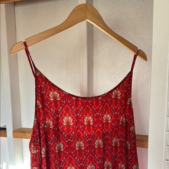 Red Sleeveless Spaghetti Strap Sundress - Picture 11 of 11